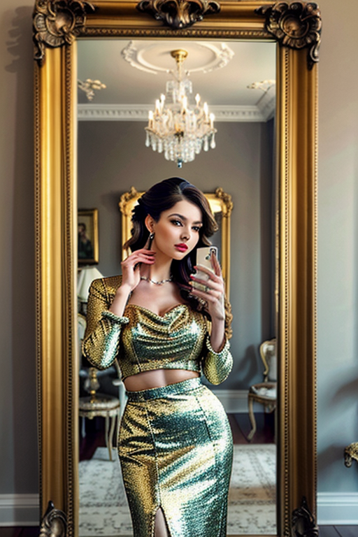 mirror photo poses girl